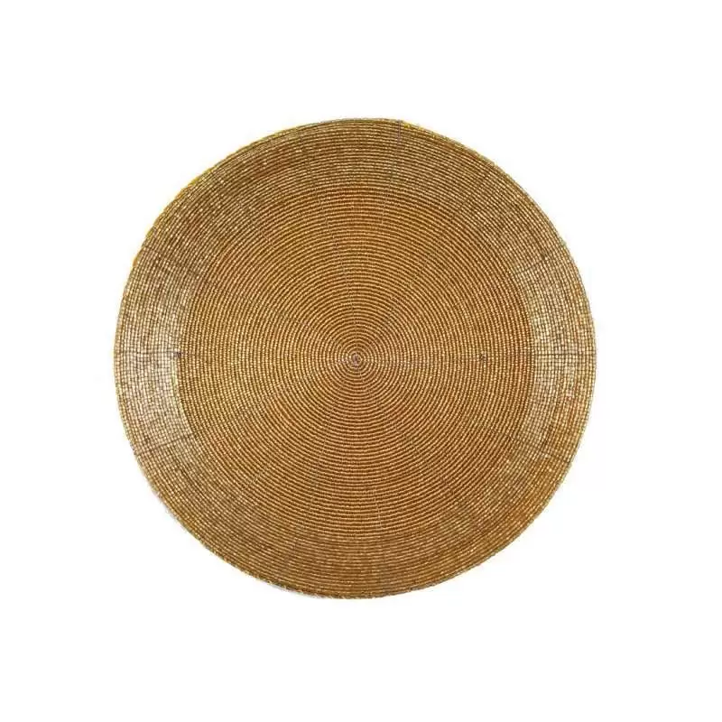 Sottopiatto oro perline