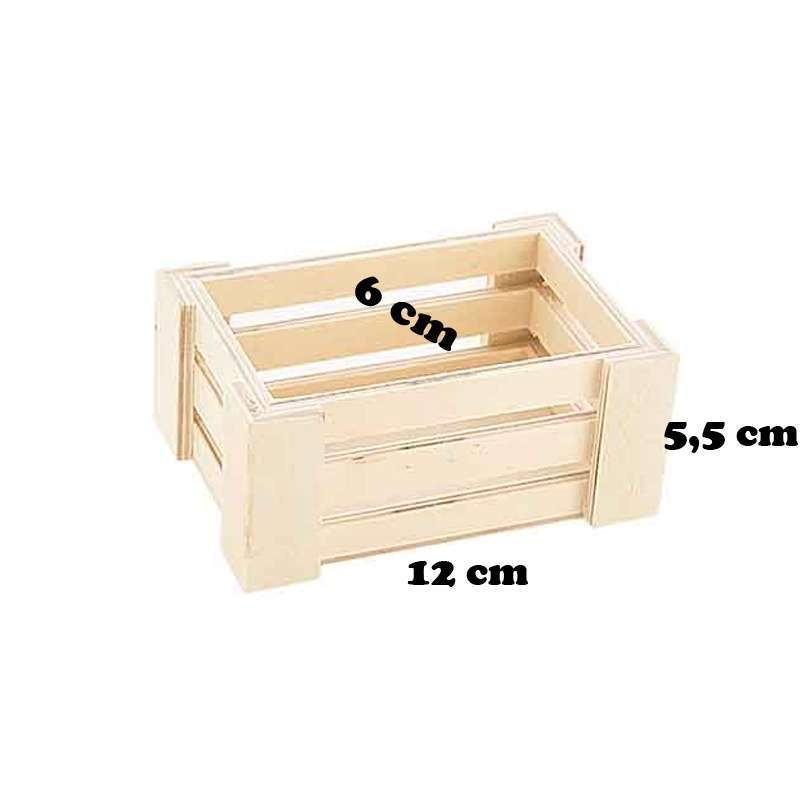 Mini cassettine in legno - 10 pz