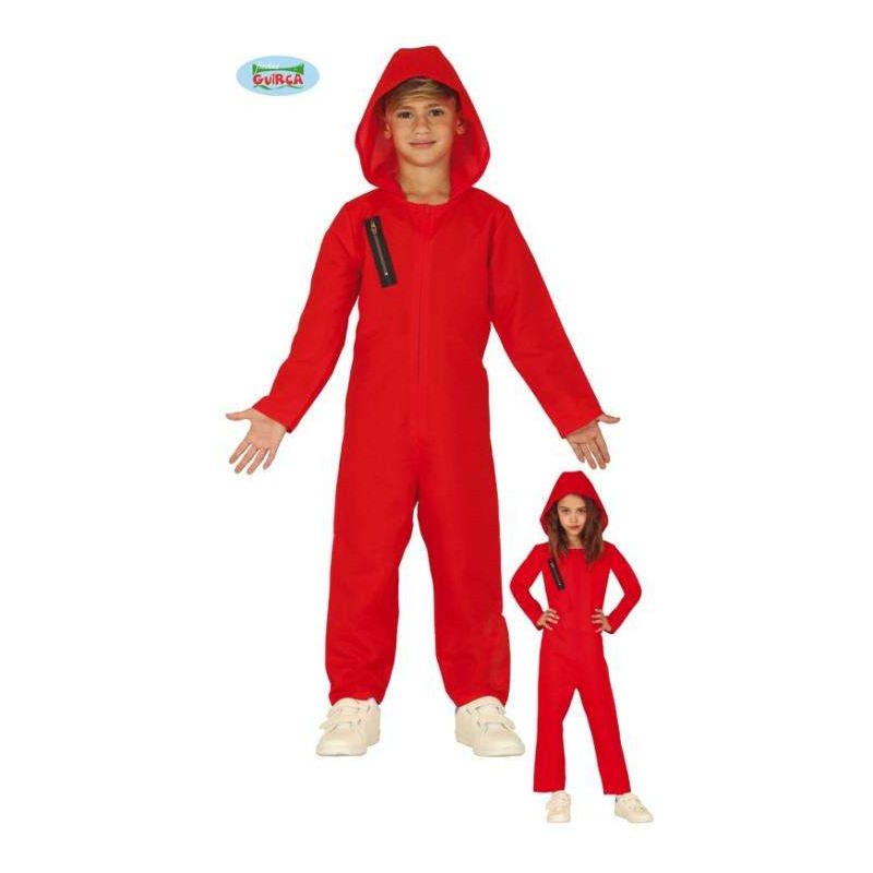 COSTUME TUTA ROSSA LA CASA DI CARTA PER BAMBINI 7-9 ANNI