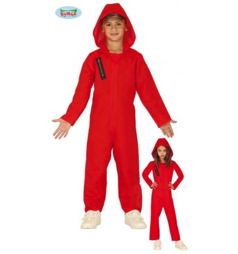 COSTUME TUTA ROSSA LA CASA DI CARTA PER BAMBINI 7-9 ANNI