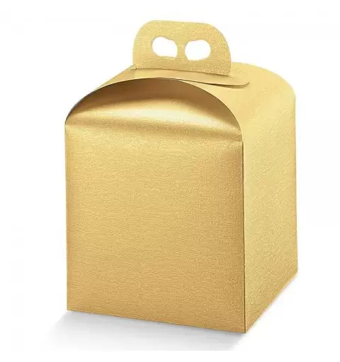 Scatola mini panettone oro
