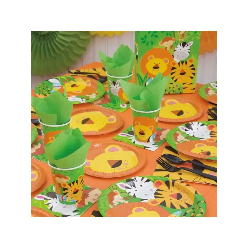 Kit n.17 jungle - set tavola per compleanni