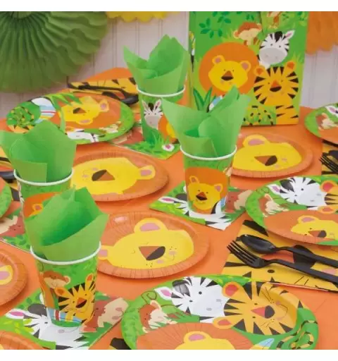 Kit n.17 jungle - set tavola per compleanni