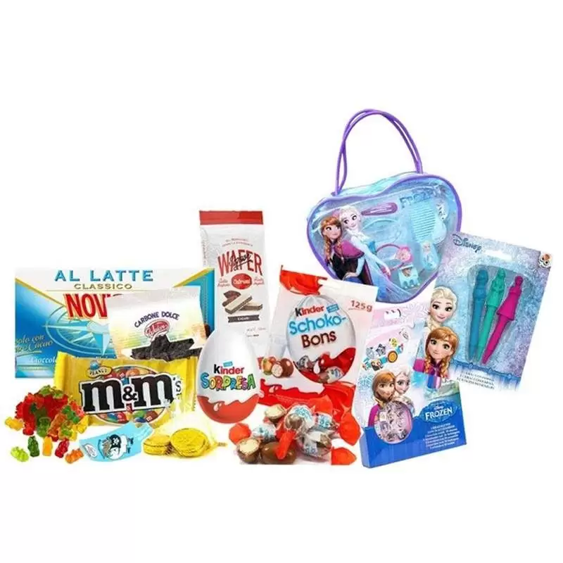 Calza Frozen con accessori capelli gadget sorprese