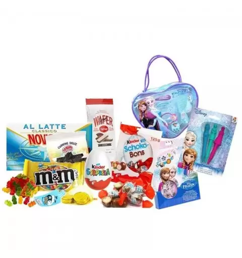 Calza Frozen con accessori capelli gadget sorprese