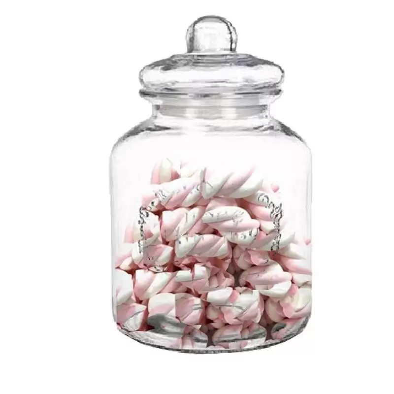 Biscottiera con trecce rosa/bianche
