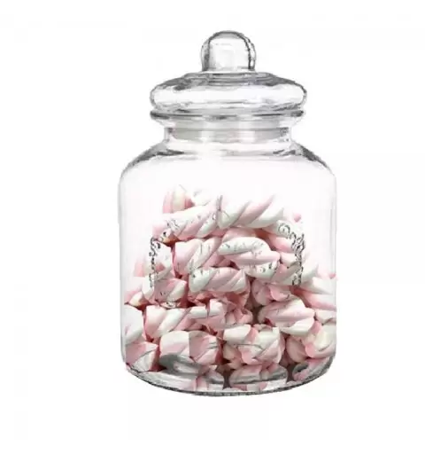 Biscottiera con trecce rosa/bianche