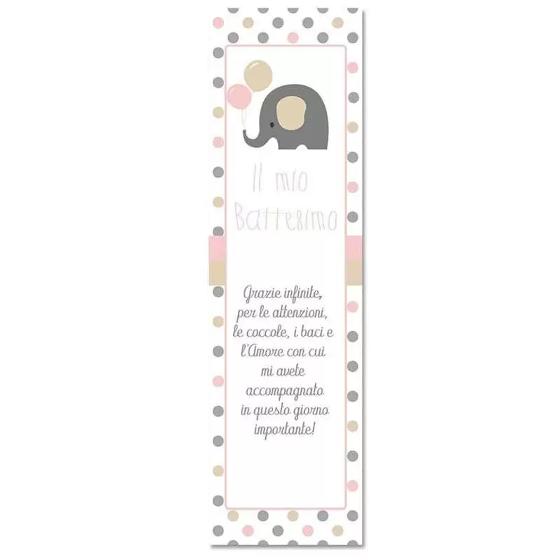 Segnaposto baby elephant rosa