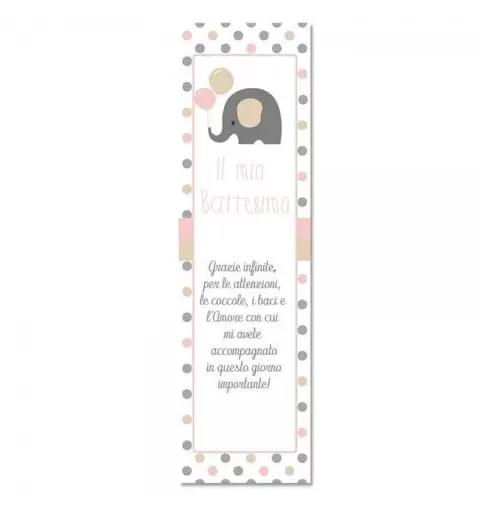 Segnaposto baby elephant rosa