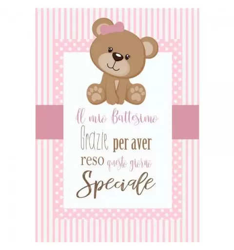 Cartellone benvenuto orsetta