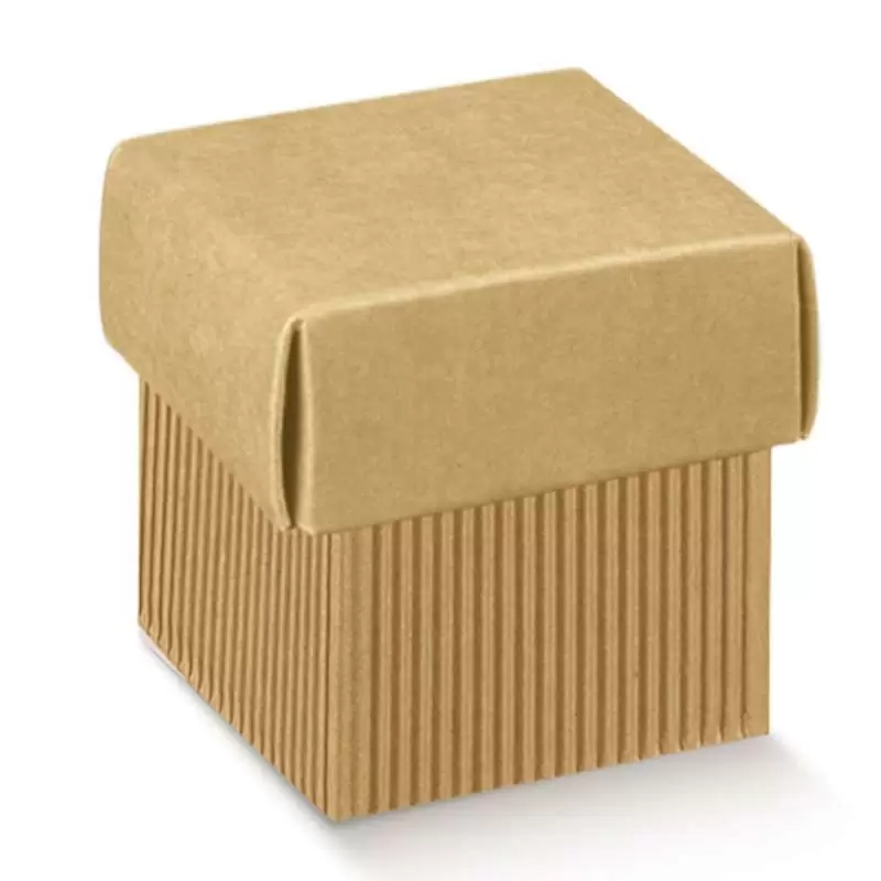 Scatolina avana cubo portaconfetti