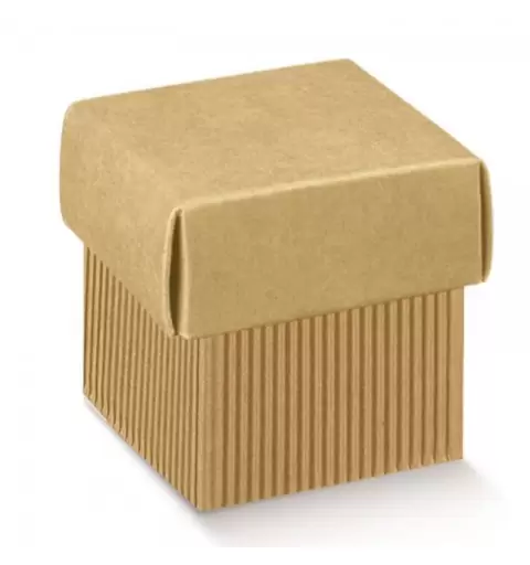 Scatolina avana cubo portaconfetti