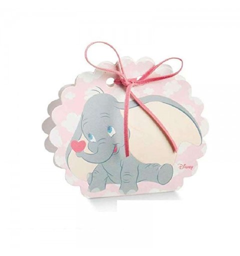 Scatolina portaconfetti a ventaglio Dumbo rosa