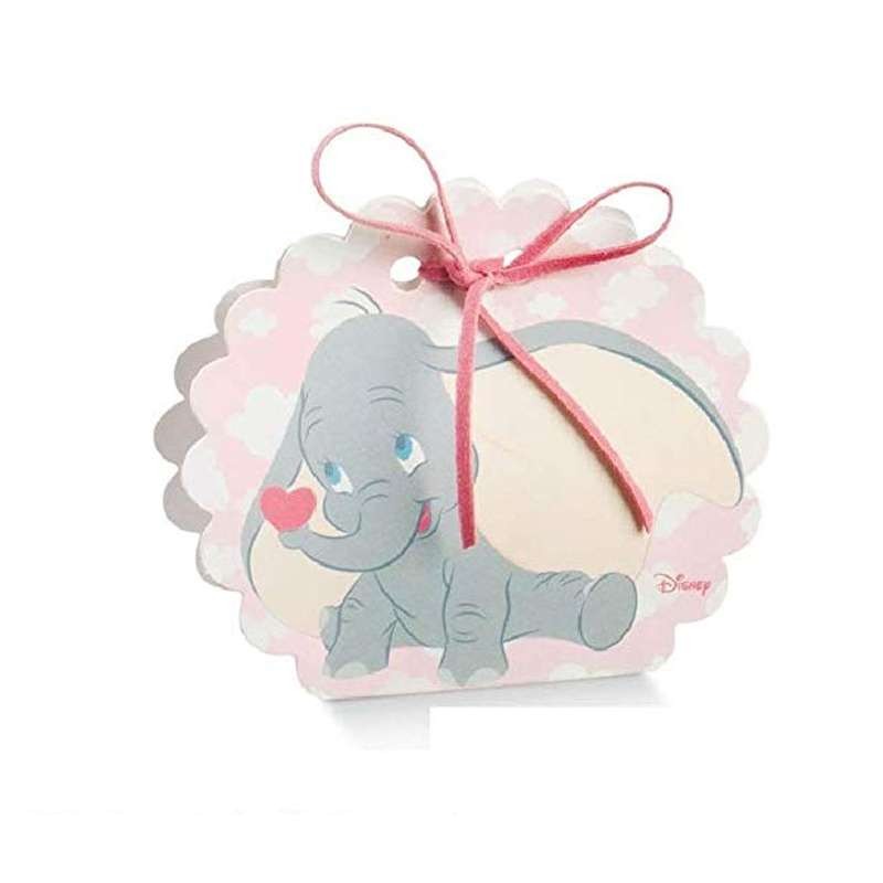 Scatolina portaconfetti a ventaglio Dumbo rosa