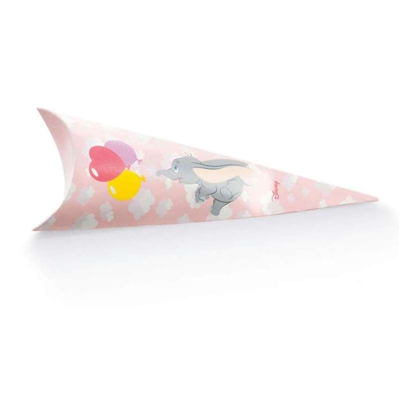 Scatolina cono Dumbo Disney rosa