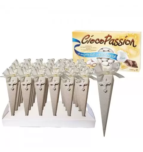Coni Comunione Cresima con confetti