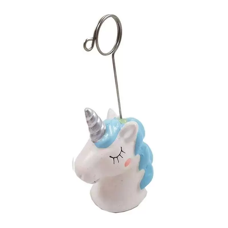 Portafoto unicorno celeste