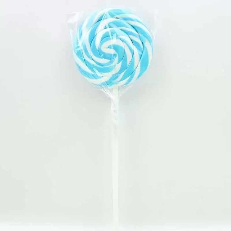 Lecca lecca spirale celeste bianco