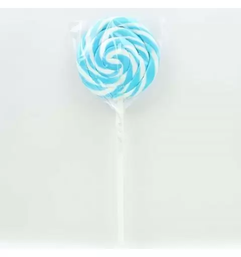 Lecca lecca spirale celeste bianco