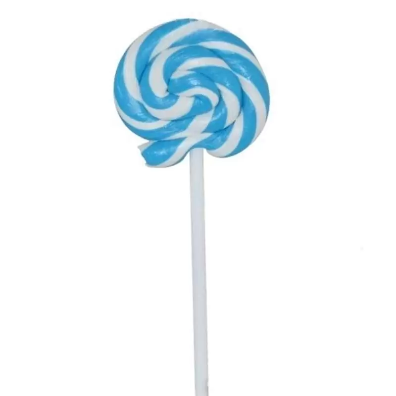 Lecca lecca spirale celeste bianco