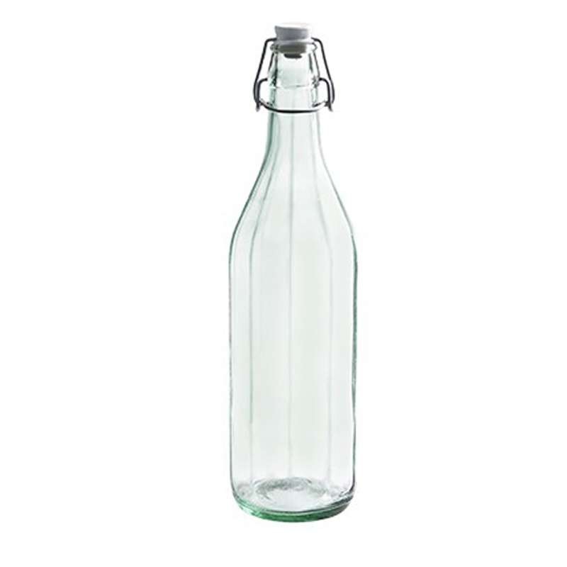 Bottiglia di vetro da 1 litro con tappo ermetico