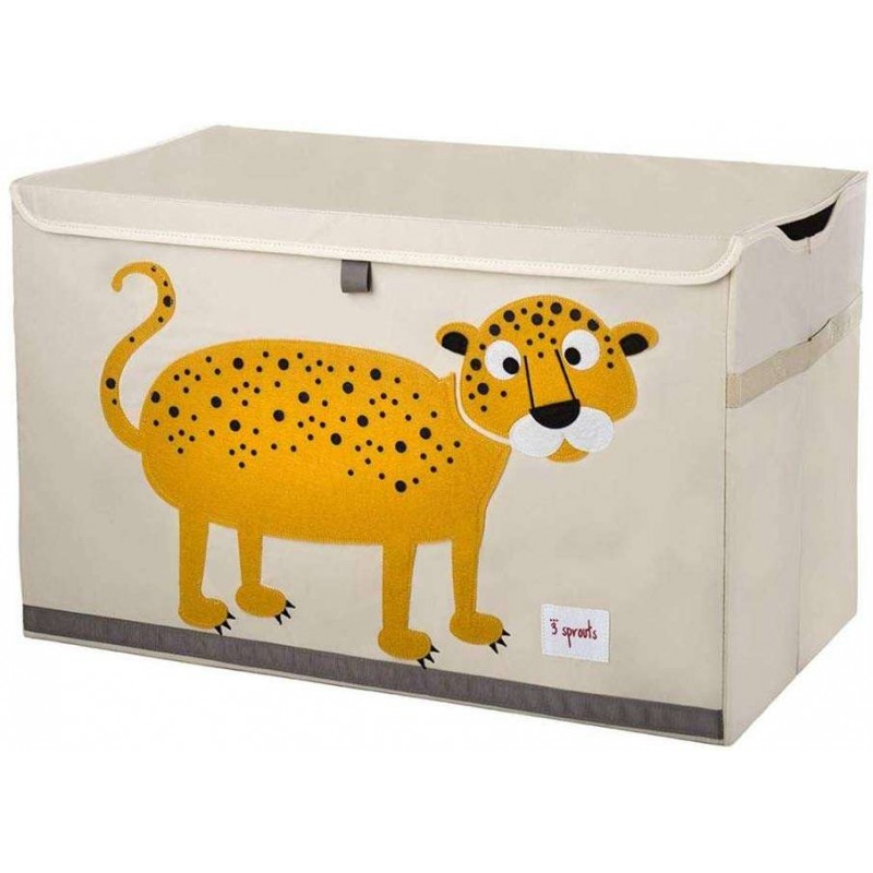 Baule portagiochi leopardo per la cameretta di un bambino