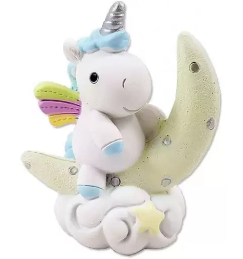 6 unicorni celesti sulla luna, oggettini bomboniera a tema fantasy
