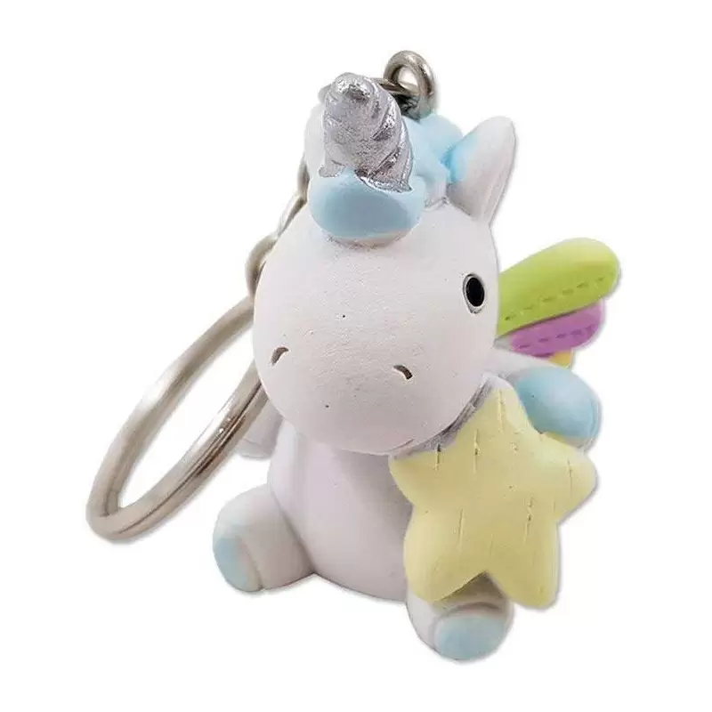 12 portachiavi unicorno celeste bomboniere economiche