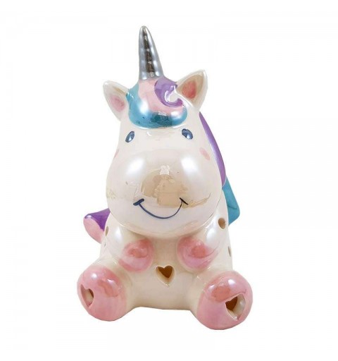 Lampada unicorno di ceramica con led per arredare la cameretta dei bambini