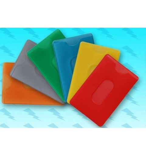Porta carte di plastica morbida in colori assortiti