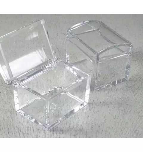 Bauletto portaconfetti di plexiglass per bomboniere
