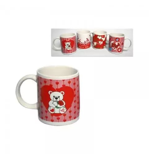 Tazza San Valentino di ceramica in grafiche assortite