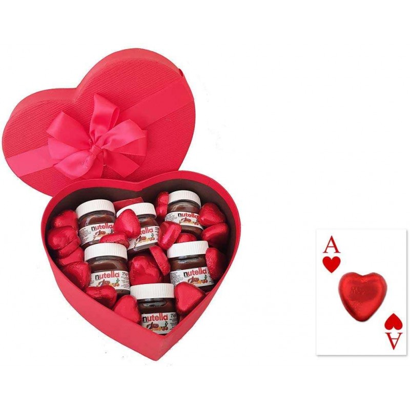 Scatola romantica per San Valentino con mini nutella e cioccolatini