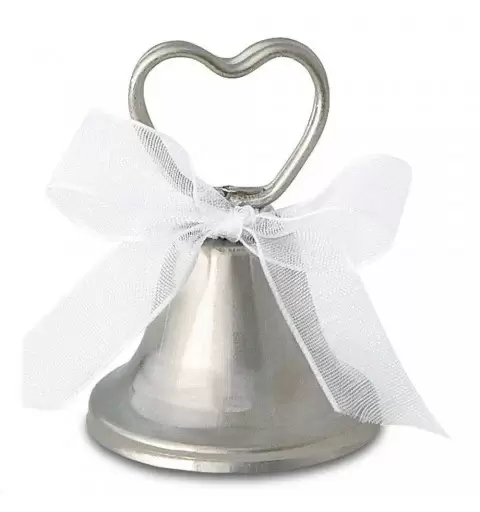 Campanella per matrimonio argentata tirabaci