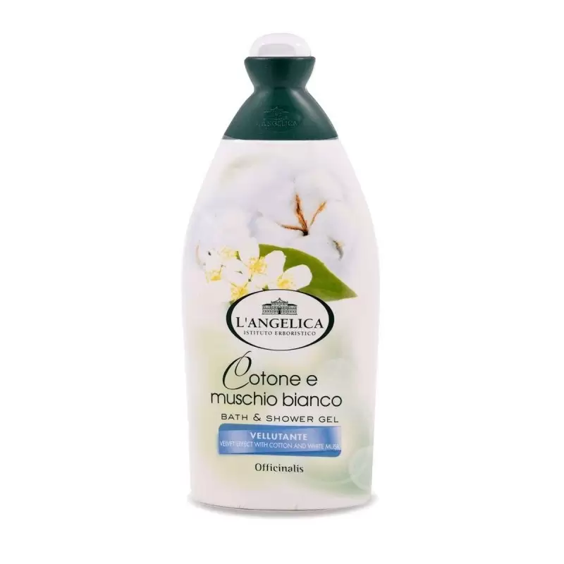 Bagnoschiuma cotone musco bianco l'Angelica