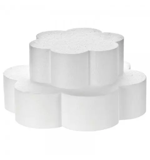 Base a forma di fiore di polistirolo per torte finte