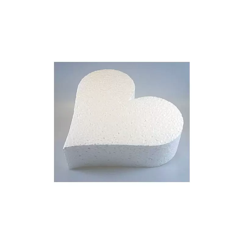 2X BASE PER TORTA IN POLISTEROLO A FORMA DI CUORE  20x17x5 CM 