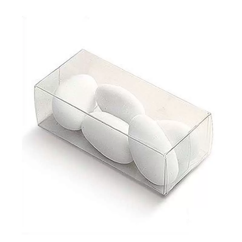 Scatolina portaconfetti in plastica trasparente