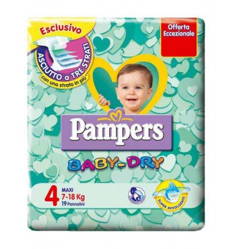 Pacco di pannolini 4 taglia Pampers baby dry