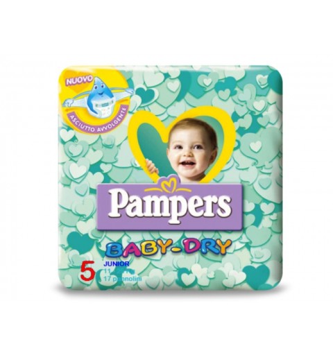 6 PACCHI PANNOLINI PAMPERS BABY DRY TAGLIA 4 114 PEZZI
