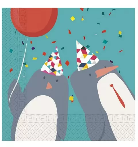 Tovaglioli pinguini in festa