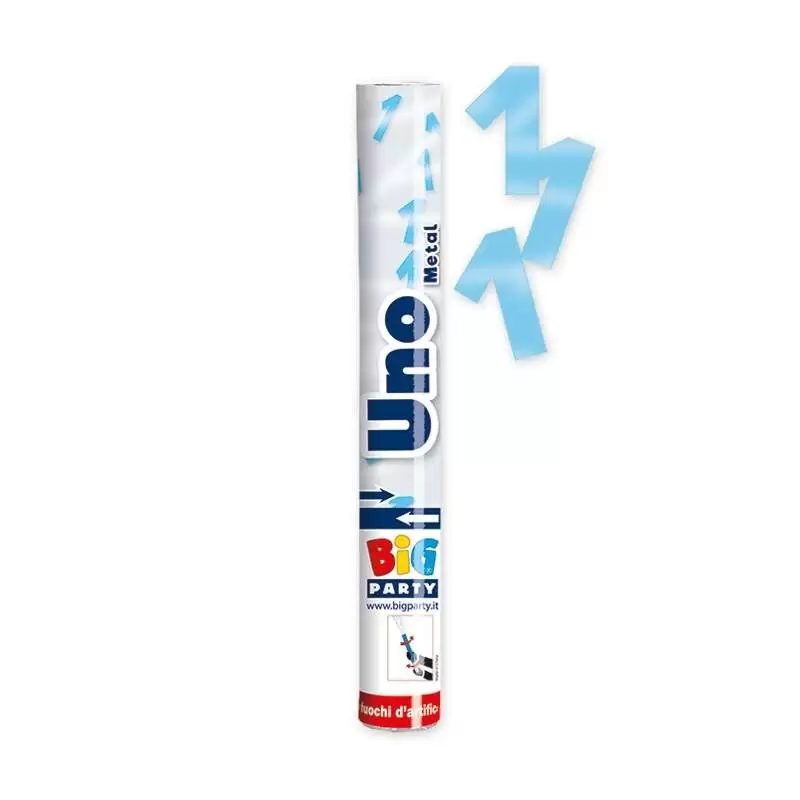 TUBO SPARACORIANDOLI NUMERO 1 CELESTE – 3 PZ