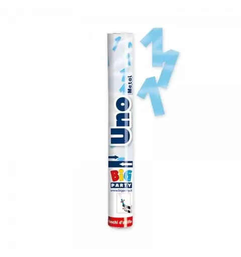TUBO SPARACORIANDOLI NUMERO 1 CELESTE – 3 PZ