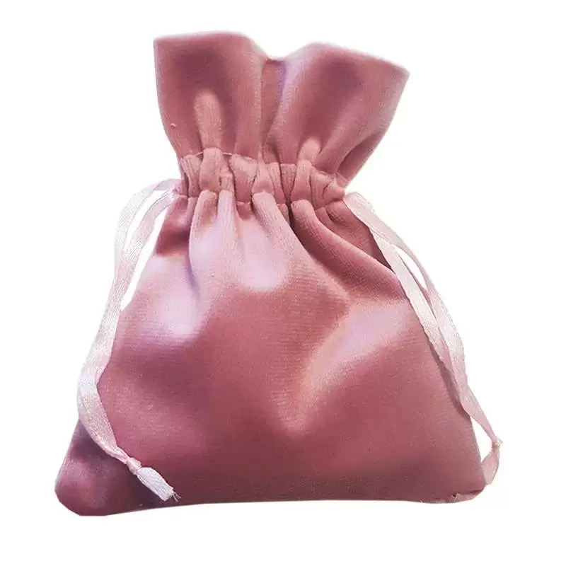 Sacchetto di velluto rosa