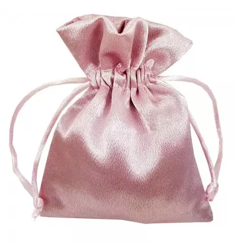 Sacchetto rosa di raso saiten