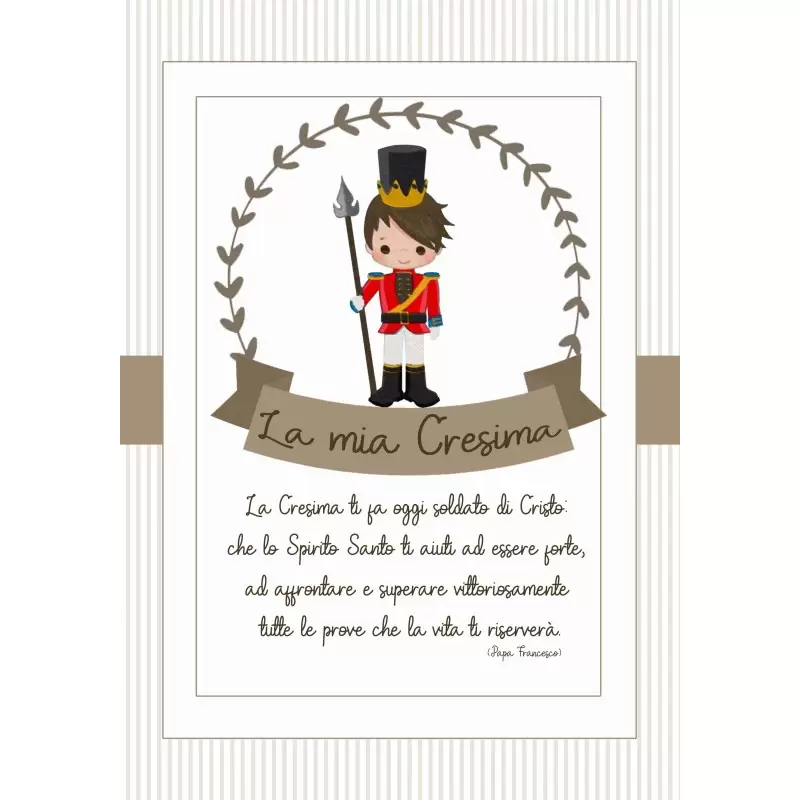 Festa di carta per la Cresima, soldati di Dio
