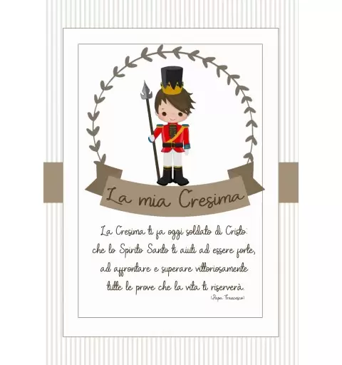 Festa di carta per la Cresima, soldati di Dio