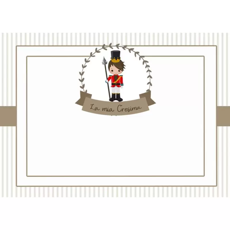Segnaposto la mia Cresima soldatino