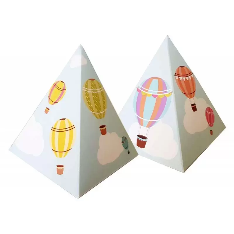 Scatolina portaconfetti mongolfiere multicolor