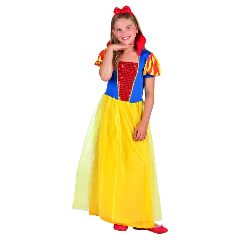 Vestito Biancaneve per una bambina di 4-6 anni per Carnevale
